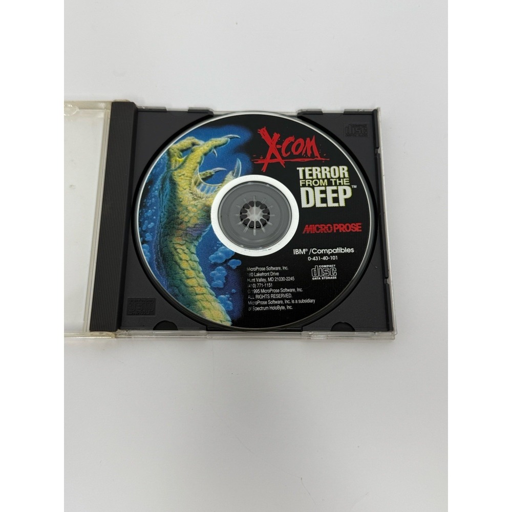 X-Com Terror From The Deep Micro Prose Strategy IBM CD ROM Video Game Disc Only